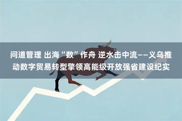 问道管理 出海“数”作舟 逆水击中流——义乌推动数字贸易转型擎领高能级开放强省建设纪实